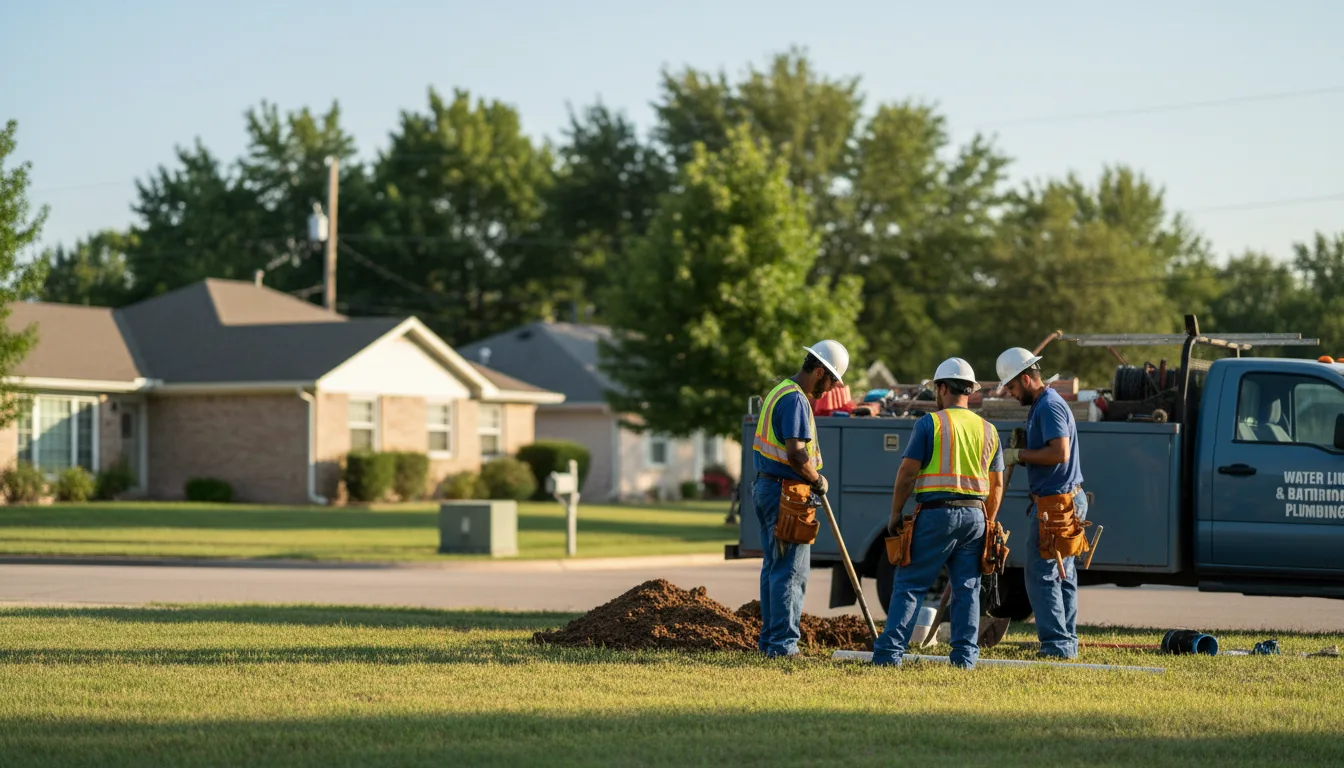 Residential water line and bathroom plumbing service in Goodhue, MN